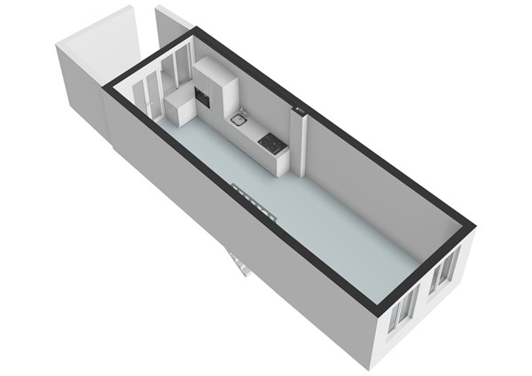 Floorplan - Steenstraat 43, 2312 BV Leiden